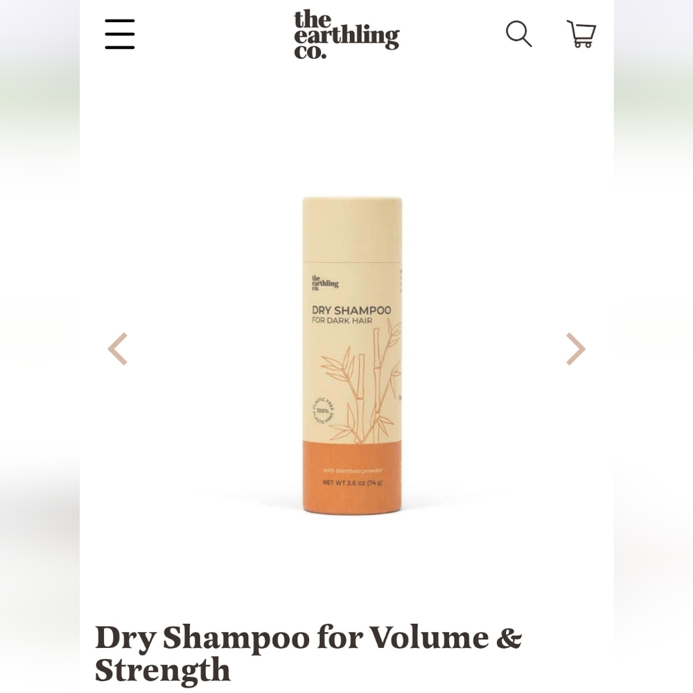 The Earthling Co. Powder Natural Dry Shampoo for Dark Hair